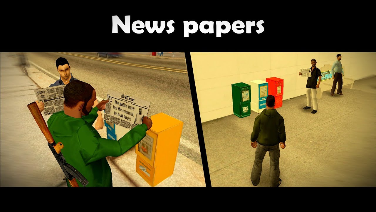 GTA San Andreas News Papers mod