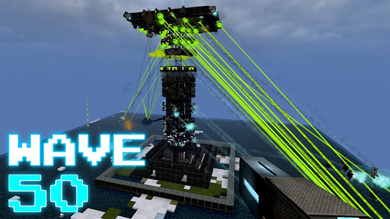 Block Fortress: Wave 50 (easy, survival)