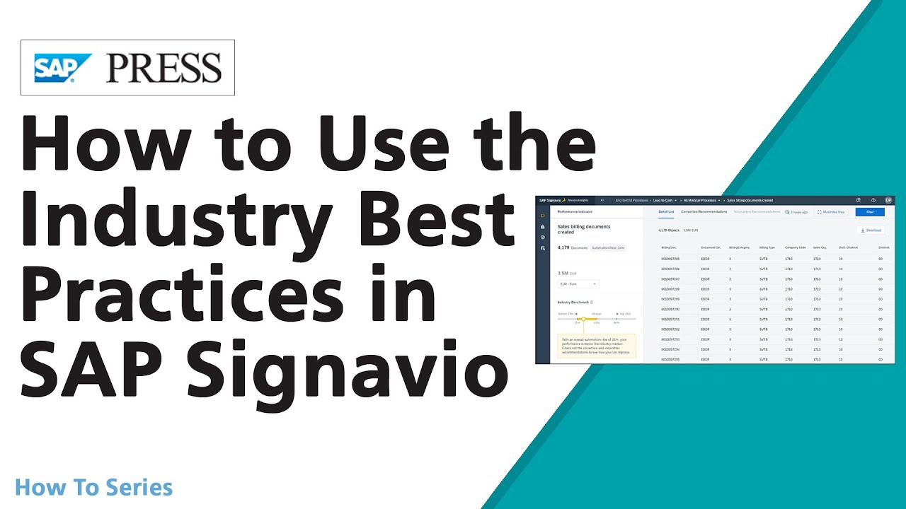 How to Use the Industry Best Practices That Are Included in SAP Signavio