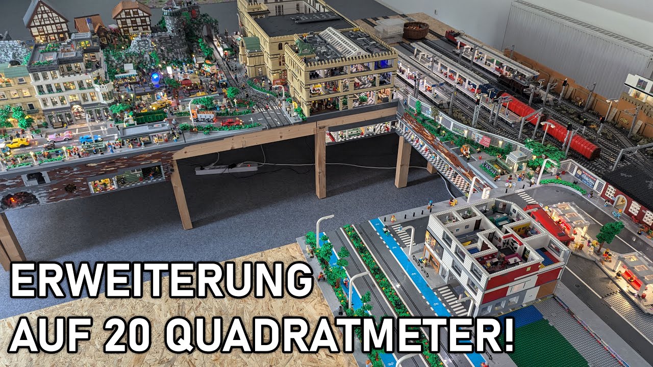 LEGO® STADT UPDATE 400! 🥳 ERWEITERUNG auf 20qm! 🥳 TEUERSTES UPDATE bisher! 🥳 8000+ STEINE verbaut!
