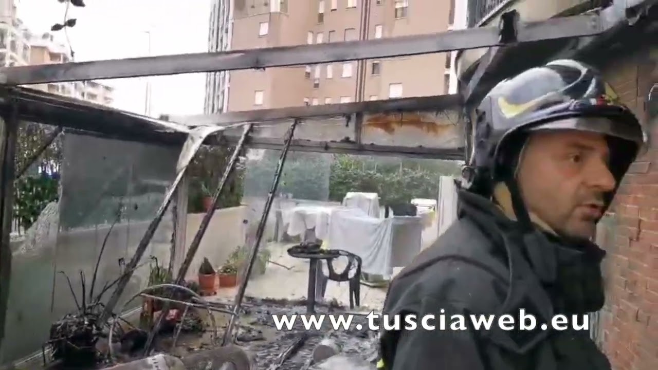 Viterbo - Appartamento in fiamme a Ponte dell’Elce