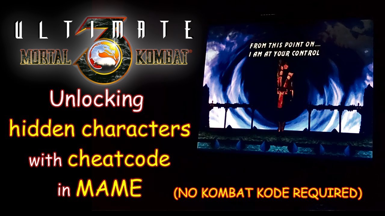 ULTIMATE MORTAL KOMBAT 3 - HOW TO UNLOCK HIDDEN CHARACTERS in MAME the EASY way (No Kombat kode)
