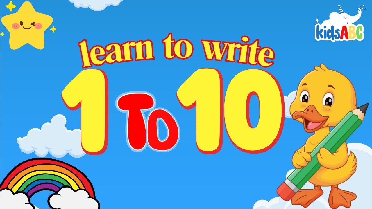 Learn to Write Numbers 1 To 10 for Kids | Counting and Writing Practice | Kids ABC