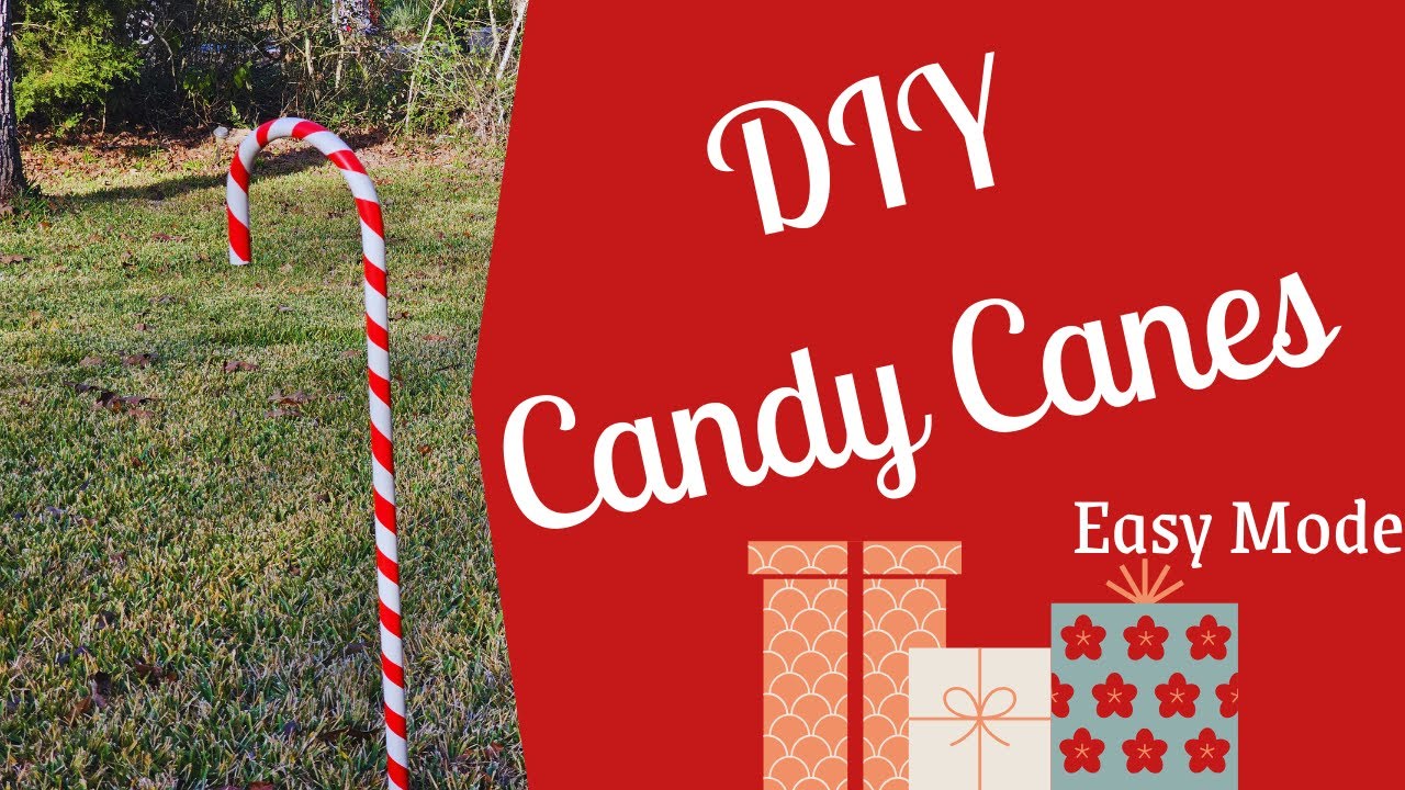 DIY PVC Candy Cane Christmas Decoration
