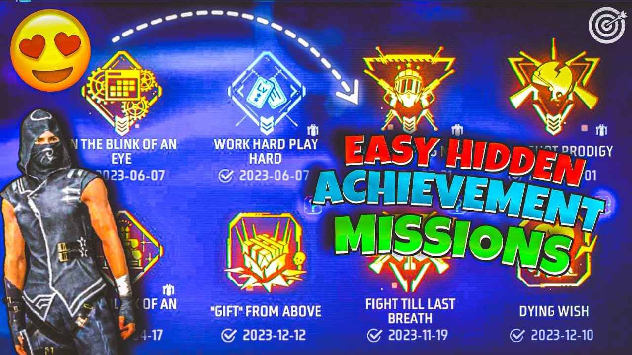 HOW TO COMPLETE ACHIEVEMENTS HIDDEN MISSION || TOP 5 EASY MISSIONS || FREE FIRE 🔥