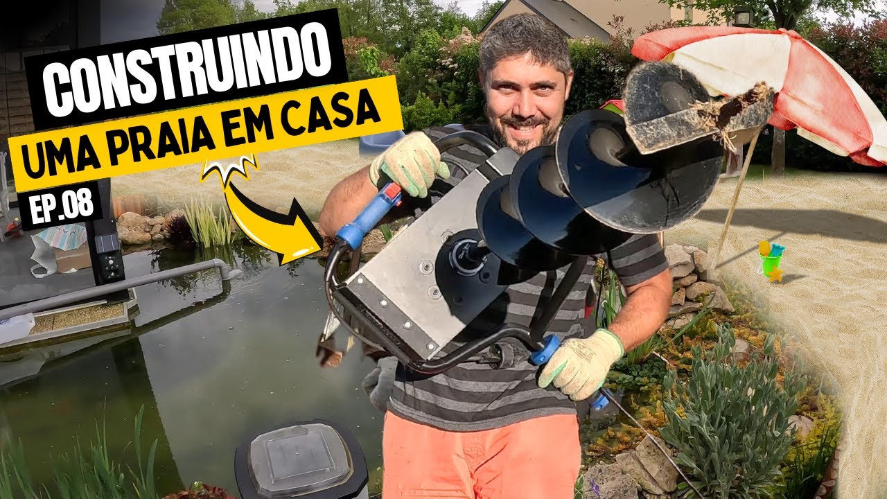 CONSTRUINDO UMA PRAIA EM CASA - ESCAVAÇÃO DO FILTRO  | Reforma do Lago - Ep. 08