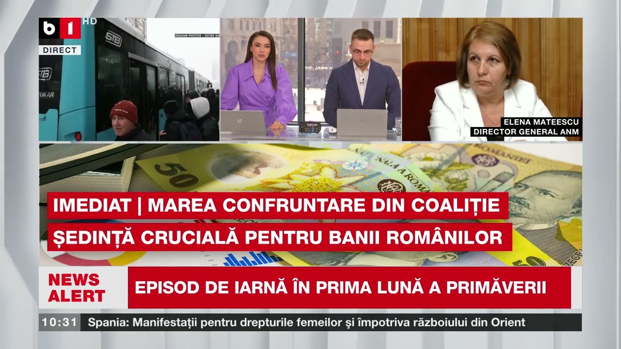 ALERTĂ ANM: RAFALE DE VÂNT DE 80 KM/ORĂ_Știri B1TV_9 mar. 2026