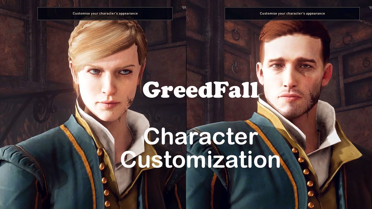 GreedFall - Female & Male Character Customization ( PC / PS4 / Xbox one )