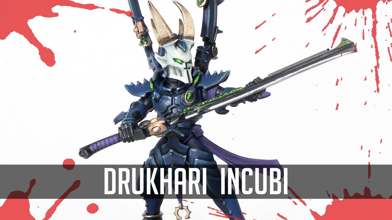 How to paint Drukhari Incubi in Poisoned Tongue Blue