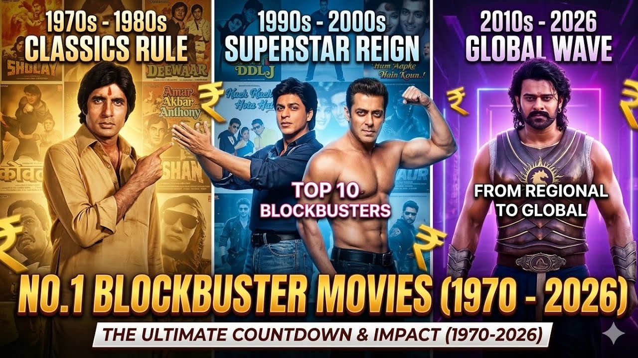No.1 Blockbuster Movies from 1970 to 2026 | Movies List | Segmentopedia 