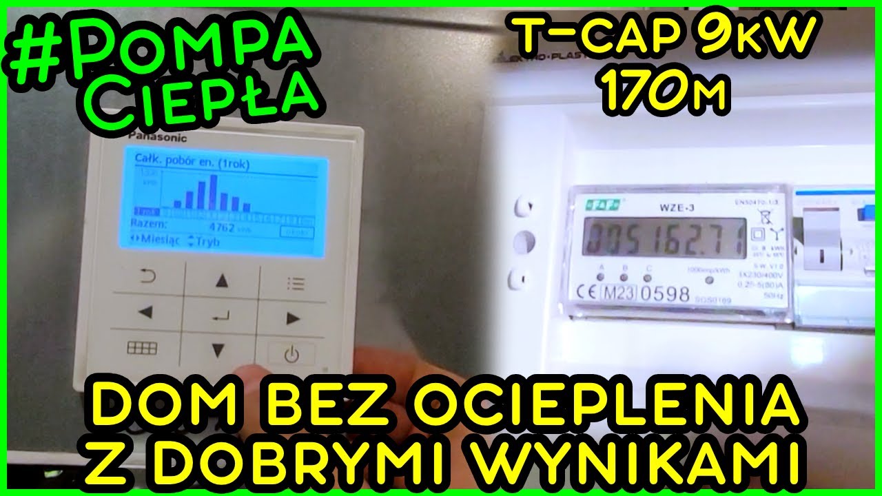 Panasonic T-CAP 9kW w Nieocieplonym Domu 170m2 - Bardzo dobry wynik na GRZEJNIKACH
