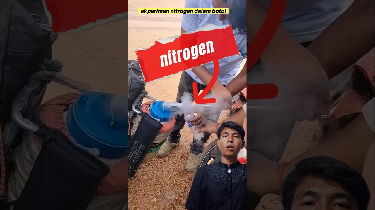 eksperimen nitrogen dalam botol #info #eksperimen #keren