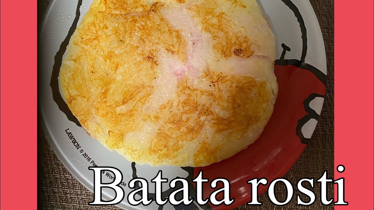 Batata rosti com presunto e queijo