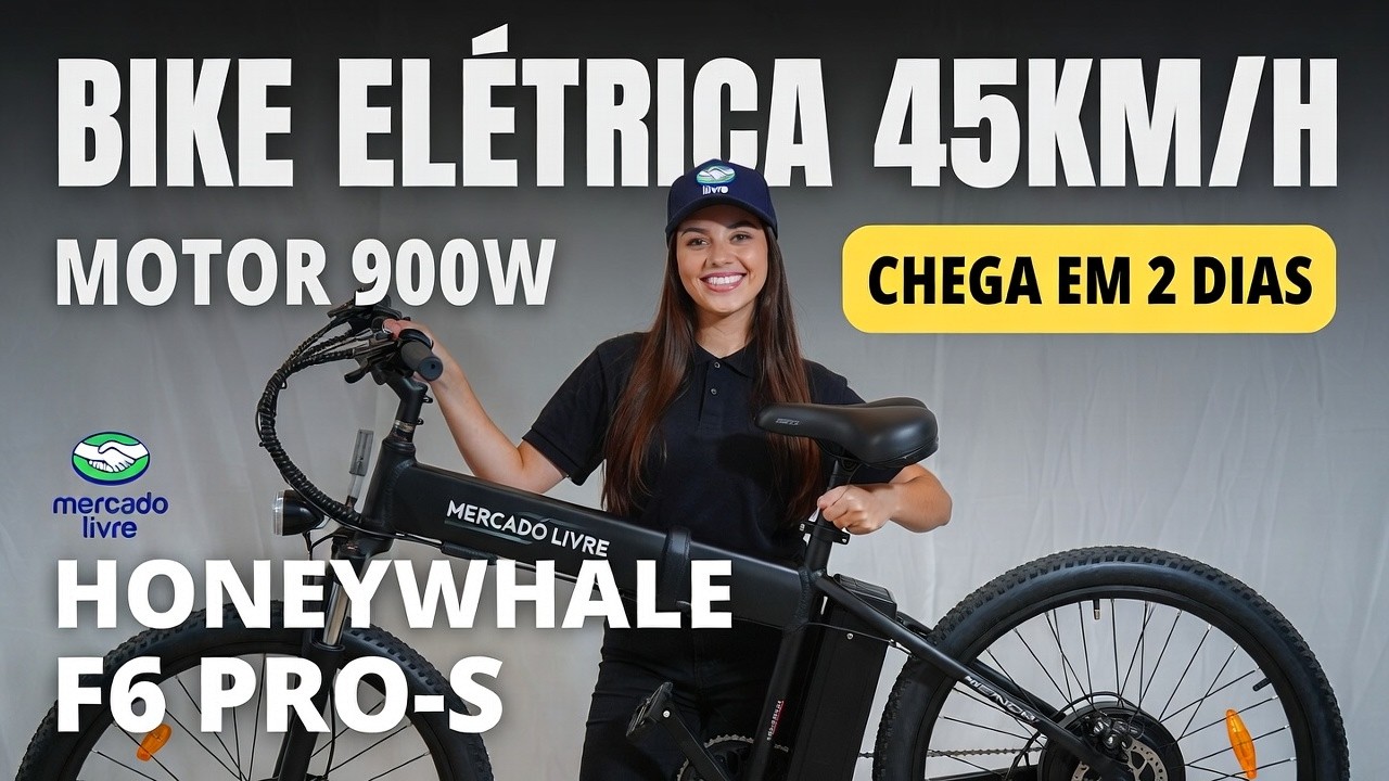Bicicleta Elétrica 900W 45km/h Vale a Pena? Honeywhale F6 Pro-S Faz Até 50km Sem Gasolina!