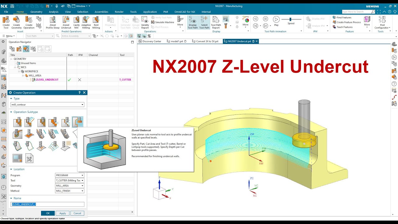 NX2007 Z-Level Undercut