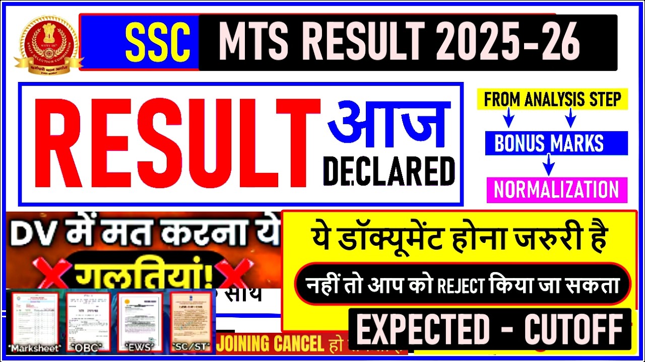 SSC MTS RESULT 2025-26 UPDATE🔥 KAB AAYEGA | WHY DELAY MTS RESULT🚨SHIFT WISE NORMALIZE CUTOFF✅#sscmts