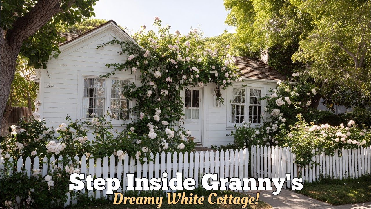 STEP INSIDE GRANNY'S DREAMY WHITE COTTAGE 🦢 Cozy Vintage Decor & Summer Nostalgia