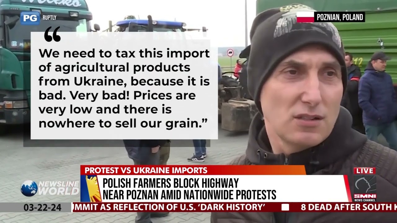 Polish farmers block highway near Poznan amid nationwide protests