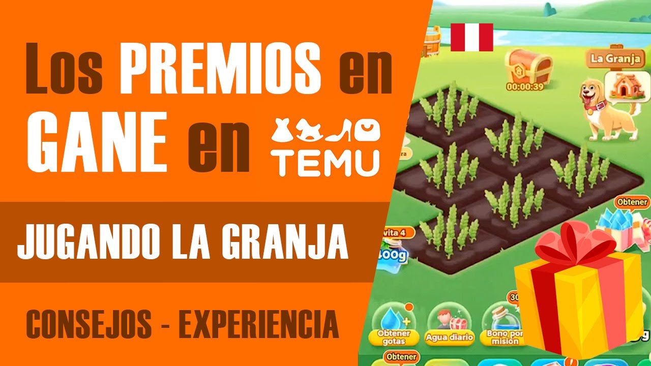 🎁 Cómo GANAR PREMIOS GRATIS en el APP TEMU jugando a la GRANJITA - UNBOXING DE MIS PREMIOS