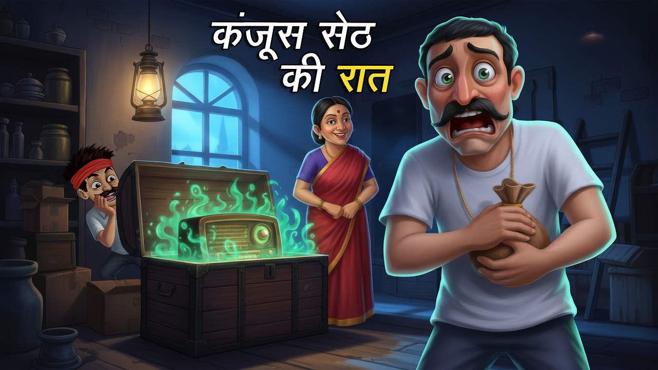 कंजूस सेठ की रात | Miser Seth's Night | Rich Comedy Story | Hindi Animated Kahani