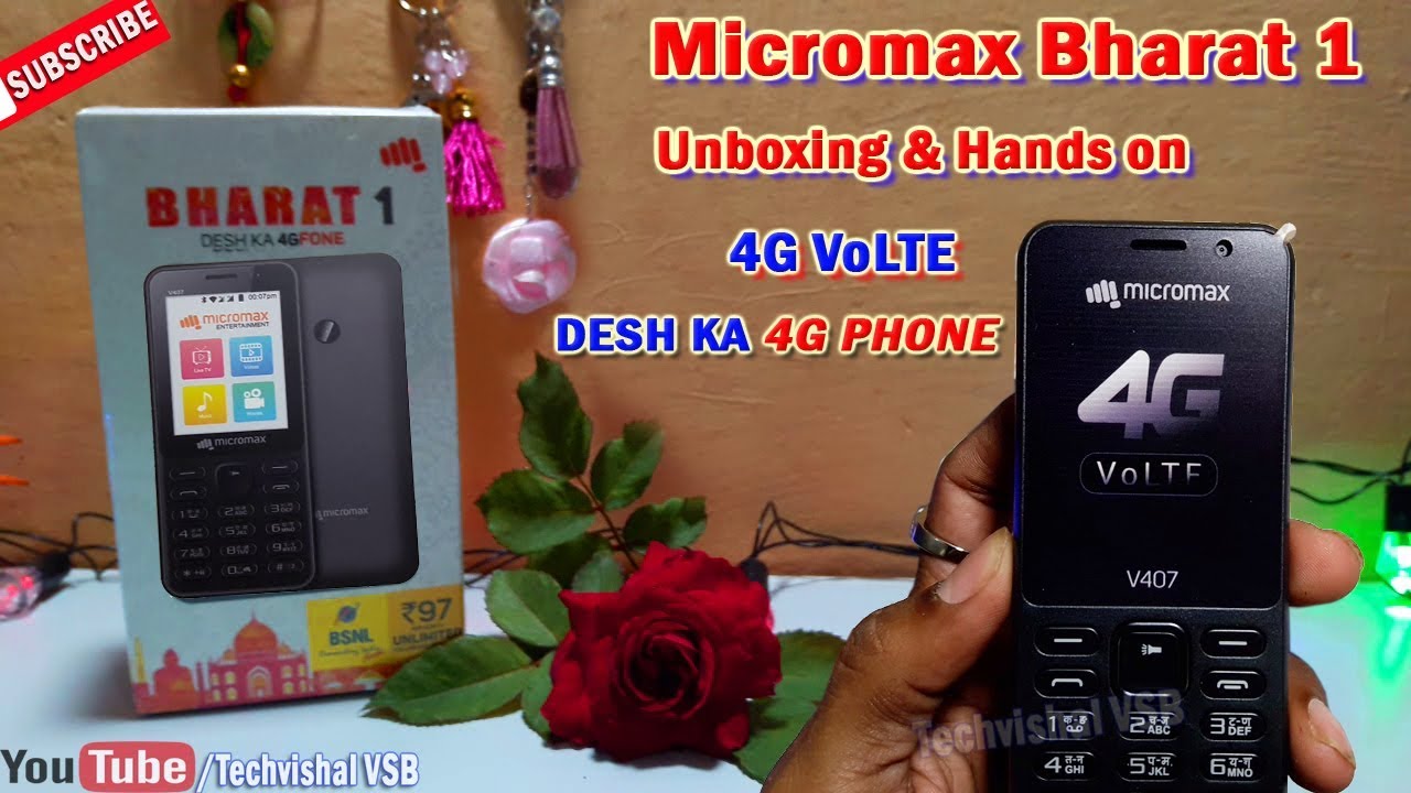 Unboxing Micromax Bharat 1 | Micromax Bharat 1 Features With Wifi Hotspot & Dual SIM BSNL ₹97 Offer