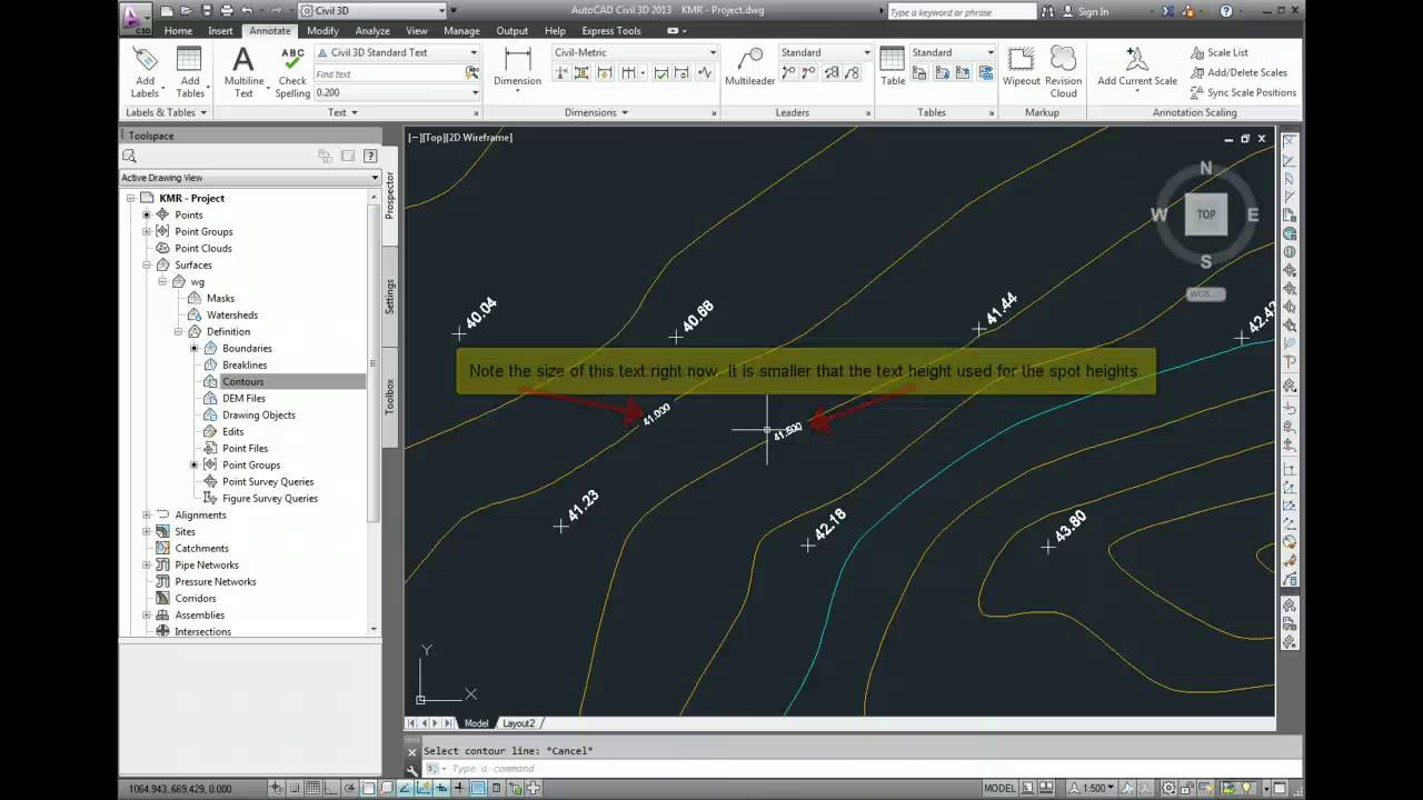 Change Contour Label Text Height