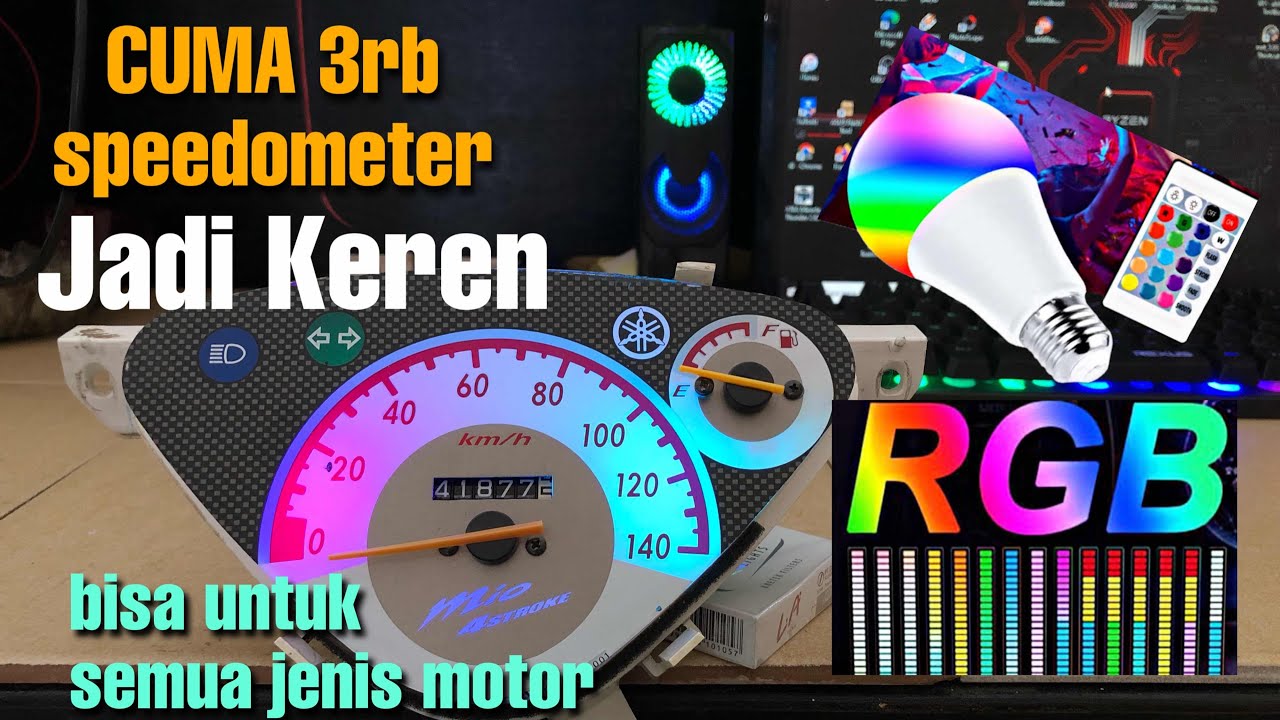 Pasang lampu led rgb di speedometer
