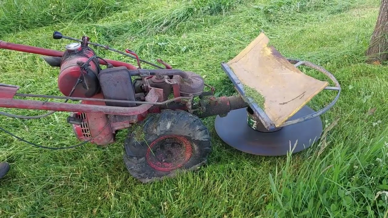 Mf 70 štart a kosenie jedno bubnovou kosačkou