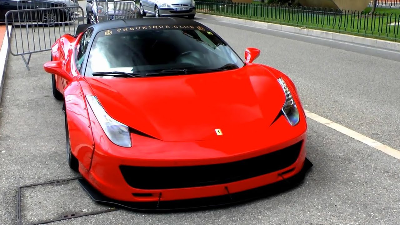 LIBERTY WALK widebody Ferrari 458 Italia - accelerations in Monaco