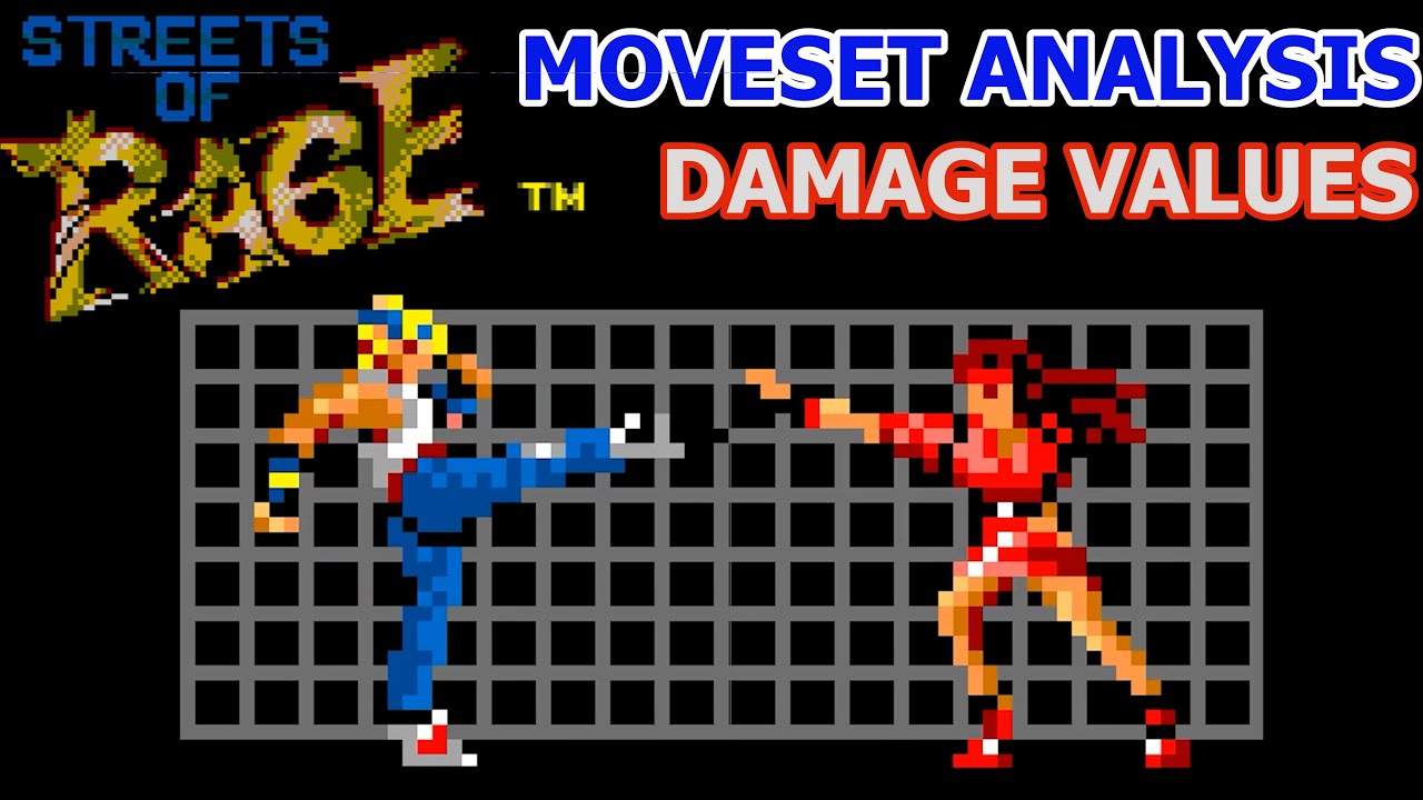 Streets of Rage (Game Gear) Moveset analysis & Damage Values research.