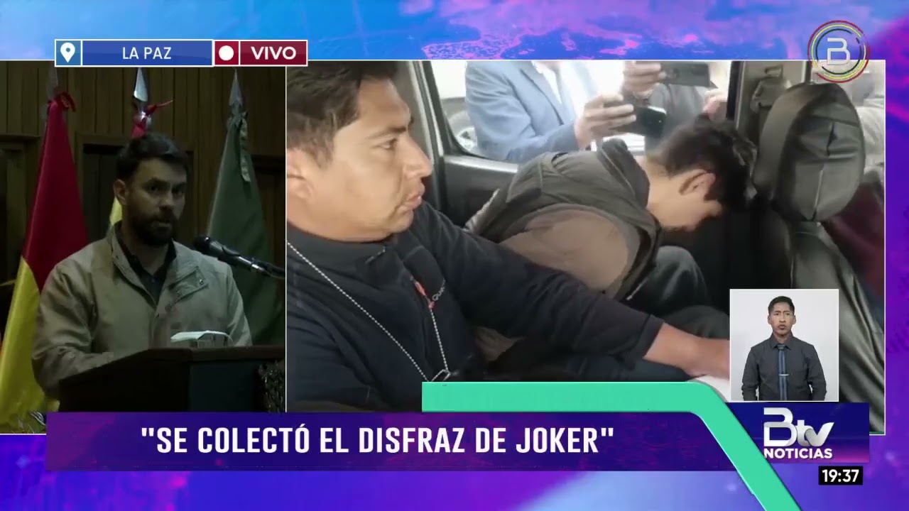Policía presenta a Manuel Zambrana, el ‘Joker’ que mató a un joven en La Paz