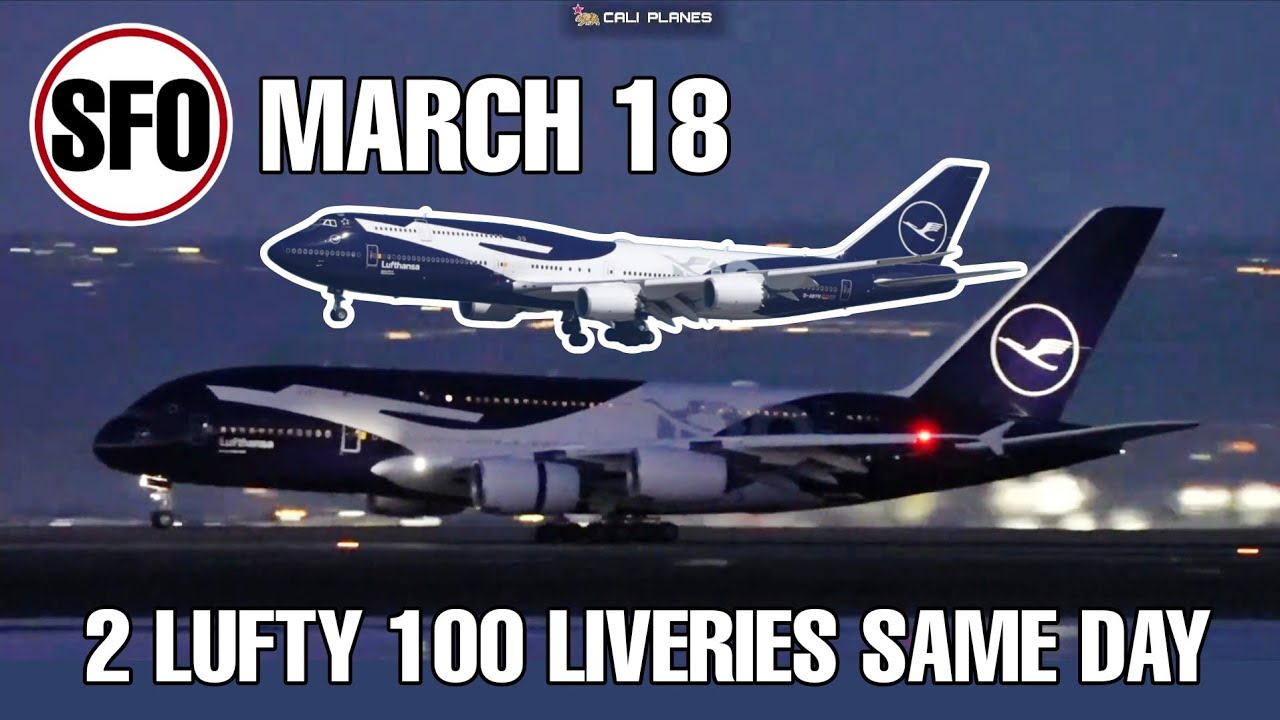 KSFO LIVE | LUFTHANSA 100 YEAR 747 & a380 SAN FRANCISCO INT AIRPORT PLANES LIVE IRL
