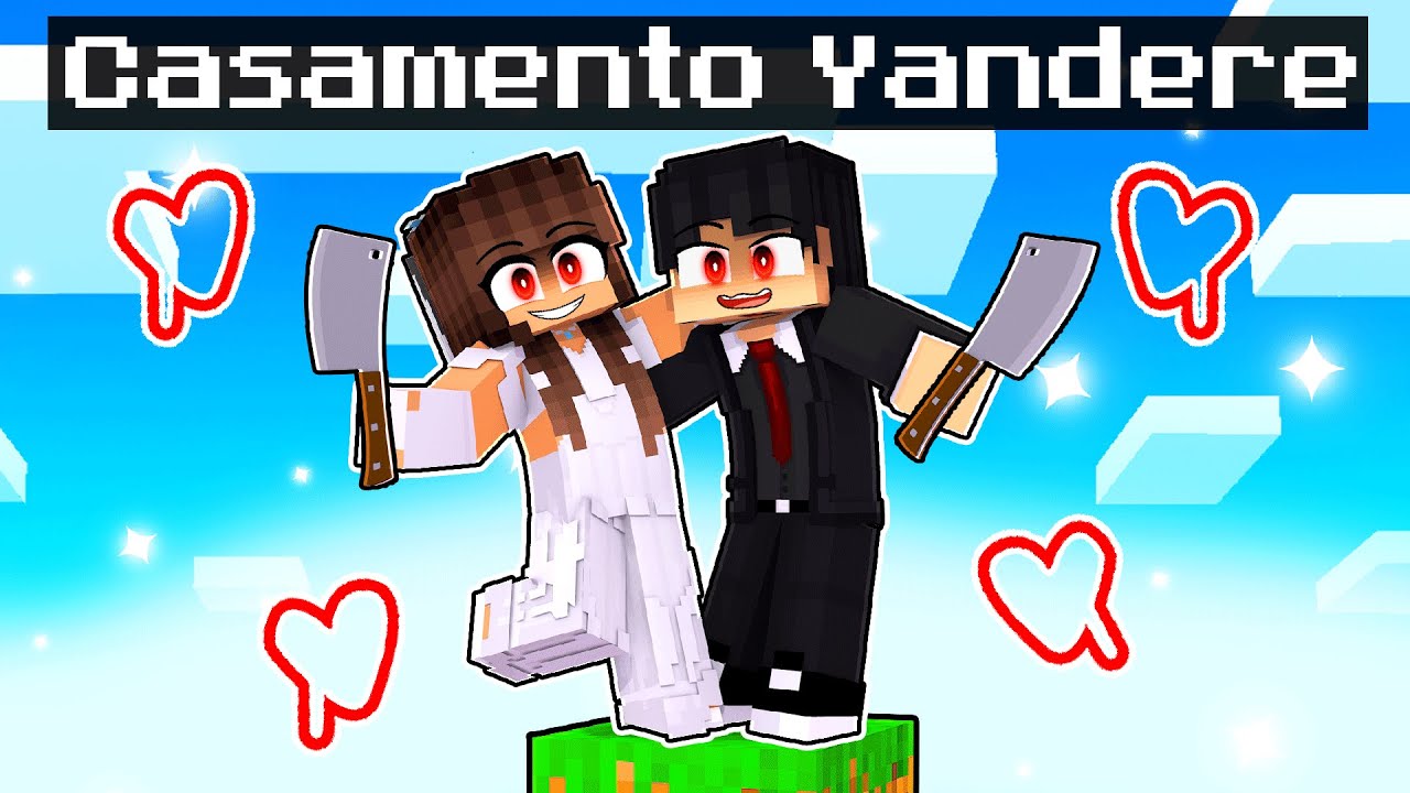 Me CASEI com o GAROTO YANDERE em APENAS 1 BLOCO no Minecraft ◂Miika▸