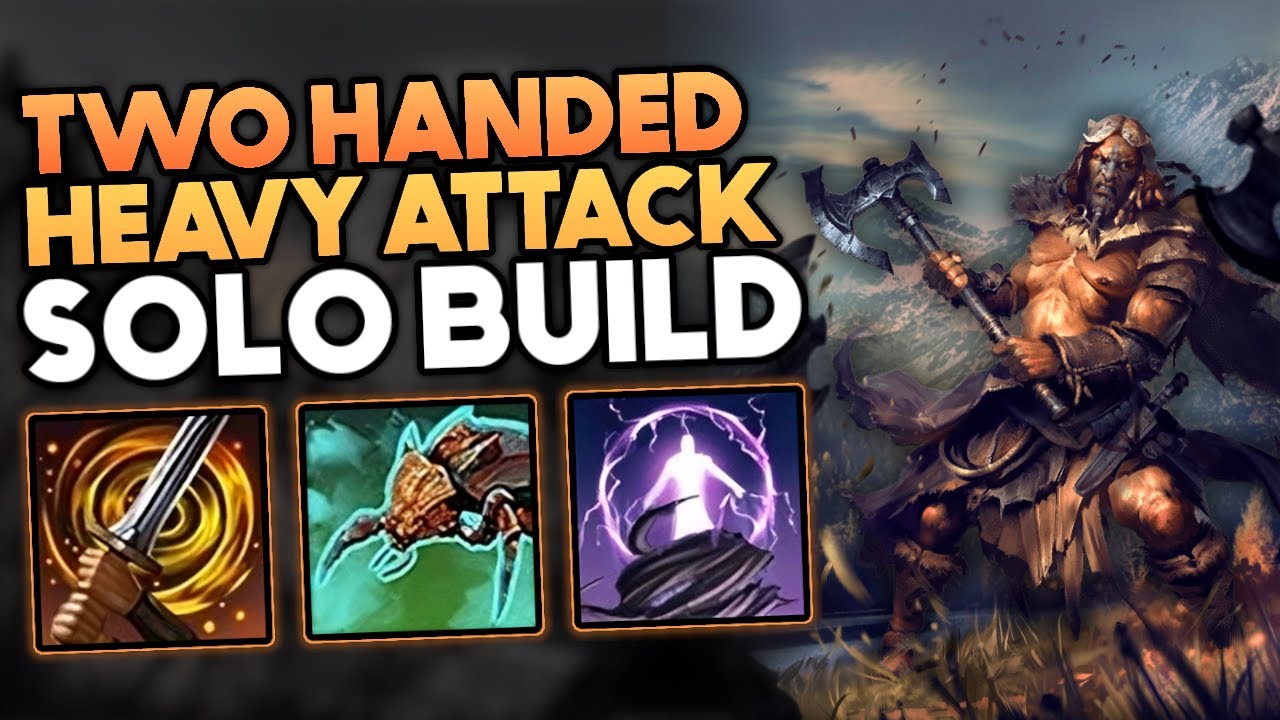 One Bar Two Handed Heavy Attack Solo Build | ESO