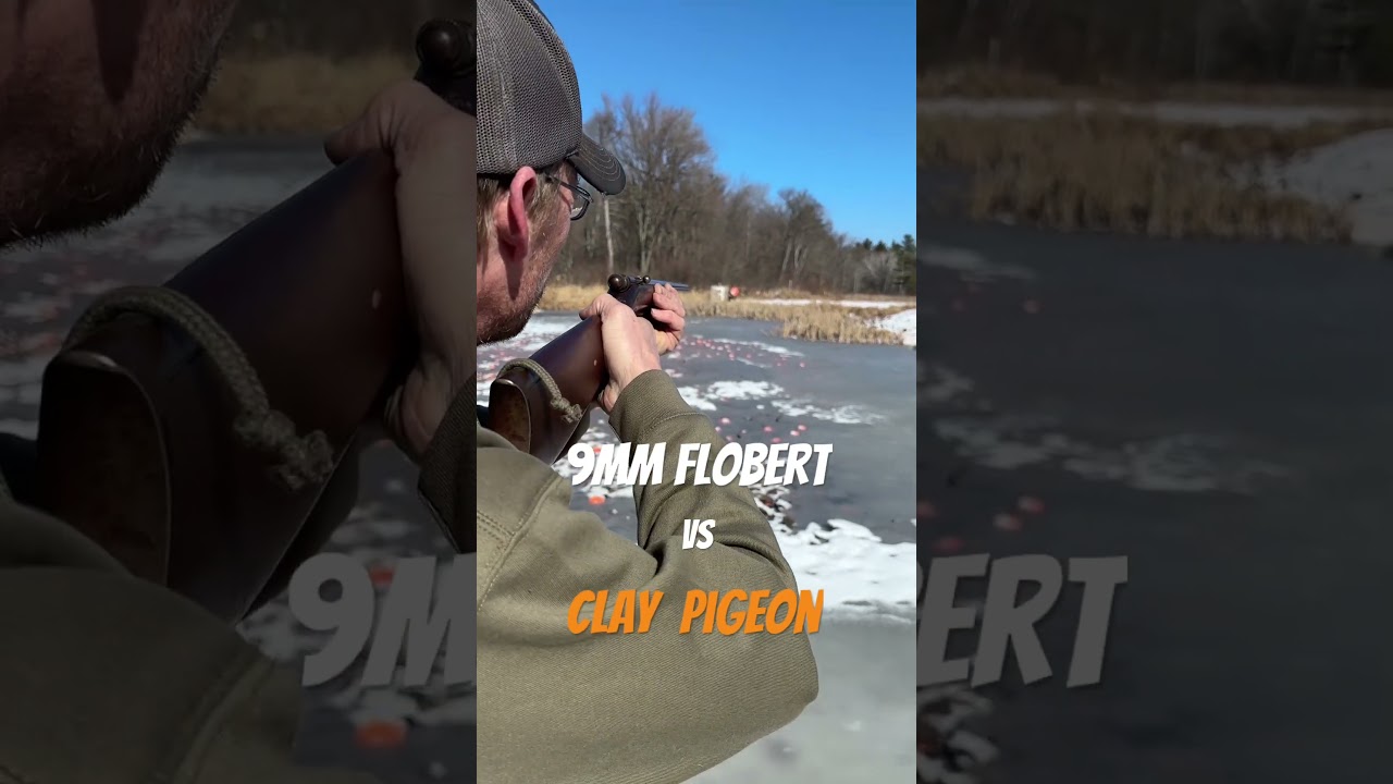 9MM Flobert vs Clay Pigeon! #acmebullets #shotgun #hunting #clay #busted