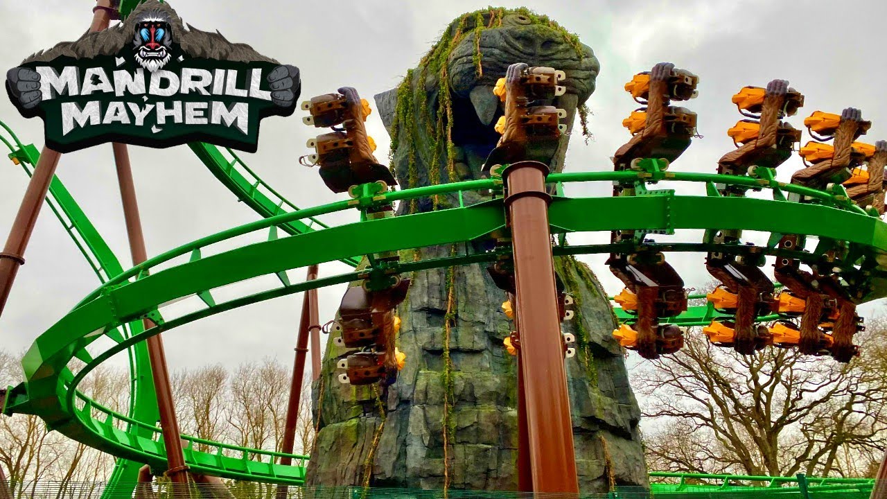 Mandrill Mayhem TESTING - Chessington World Of Adventures B&M Launched Shuttle Wing Coaster