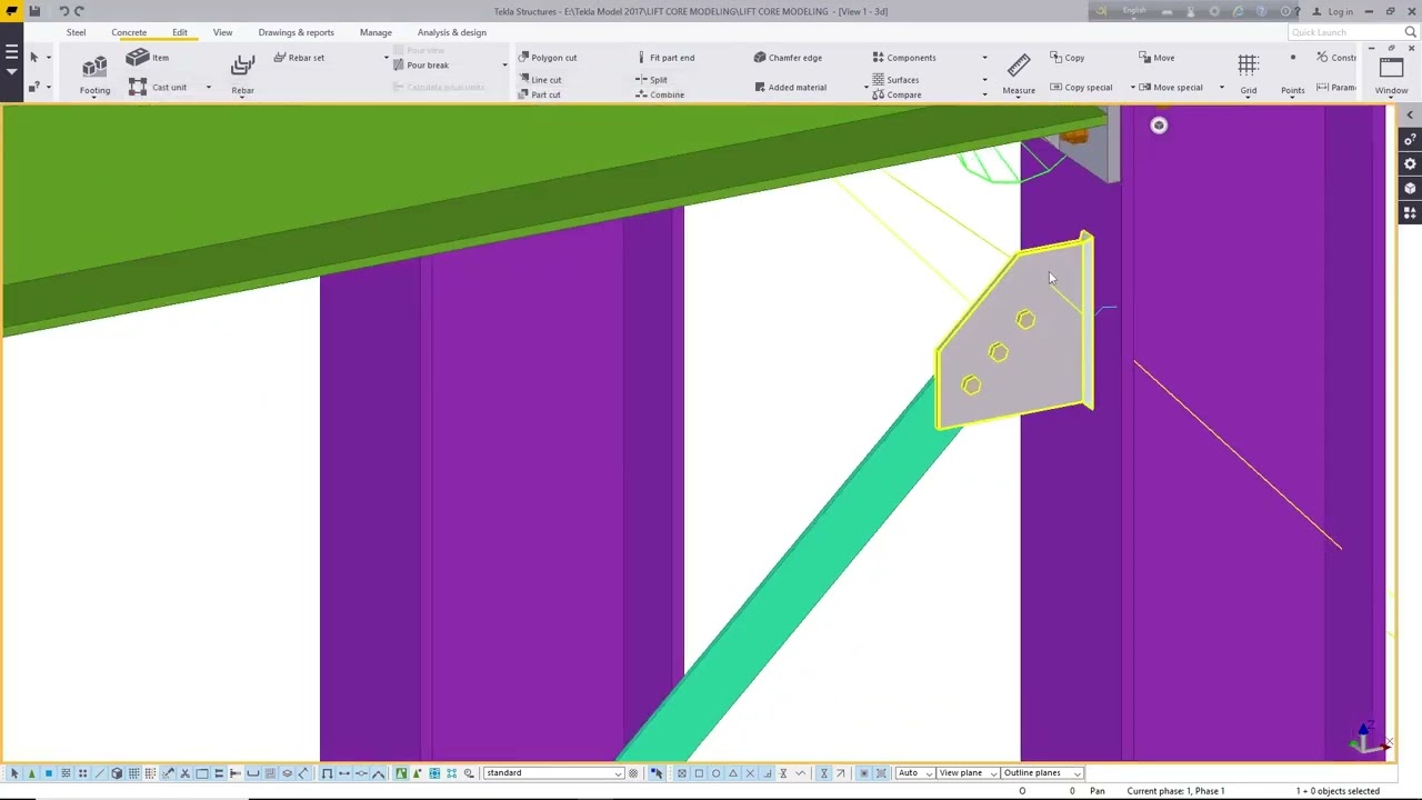 Tekla Structures I Class 16 I Lift Core Modeling Last Part
