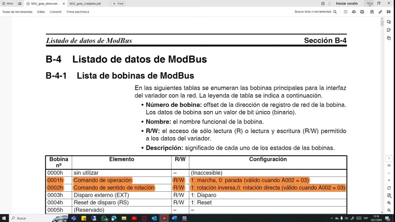 CONFIGURACIÓN DEL VARIADOR OMRON MX2 MEDIANTE MODBUS