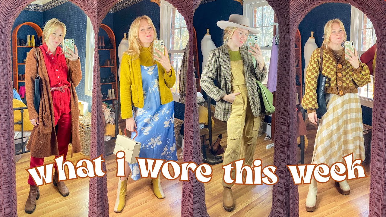WHAT I WORE THIS WEEK | a week of colorful outfit ideas in my thrifted wardrobe | WELL-LOVED