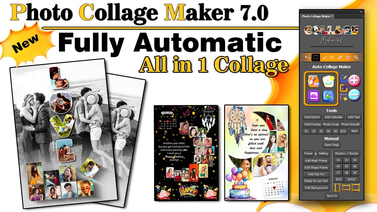 New Photo Collage Maker V7.0, A Powerful Collage Software, All in 1 Collage Design