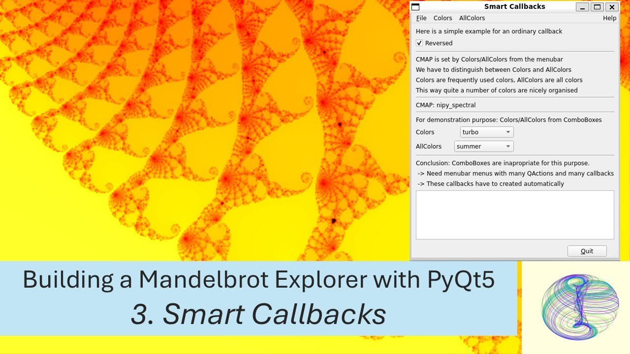 Building a Mandelbrot Explorer with PyQt5: 3. Smart Callbacks