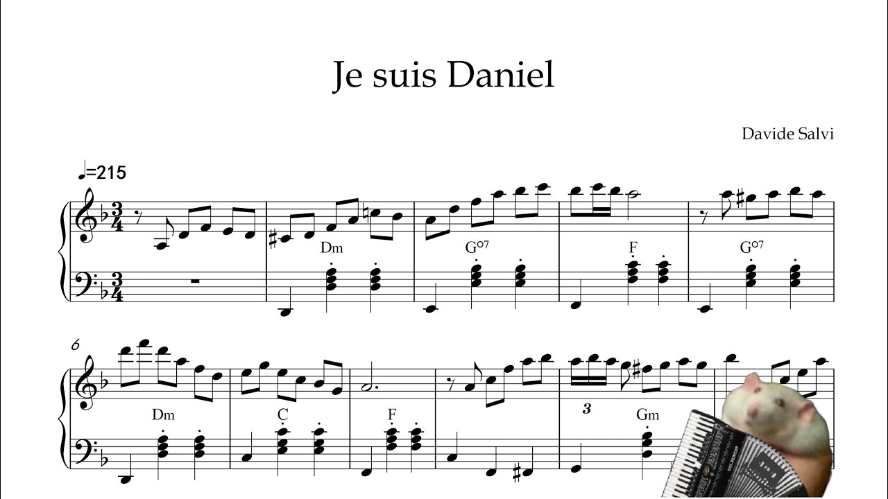 Je suis Daniel - Davide Salvi [Accordion Sheet Music]