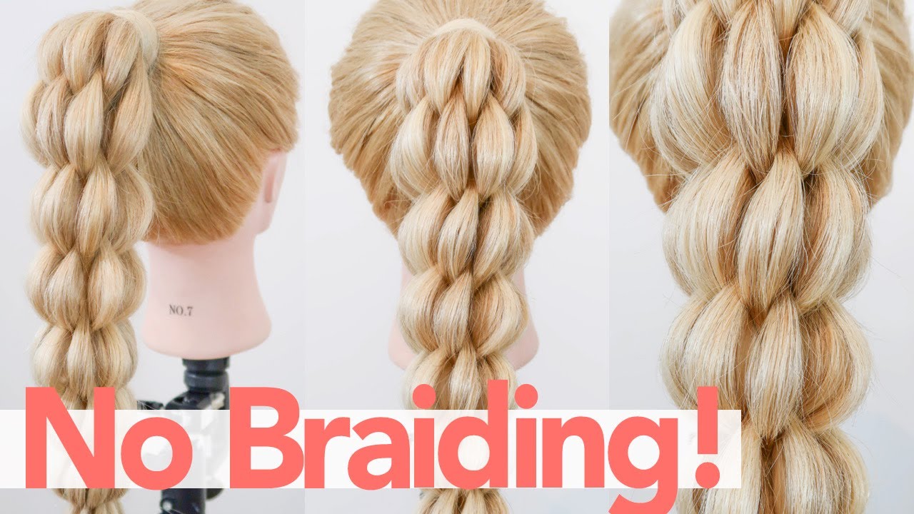NO BRAIDING BRAIDS EP. 4 - How to 3D Pull Through Braid Using Only Elastics - THIS IS SO EASY!!!