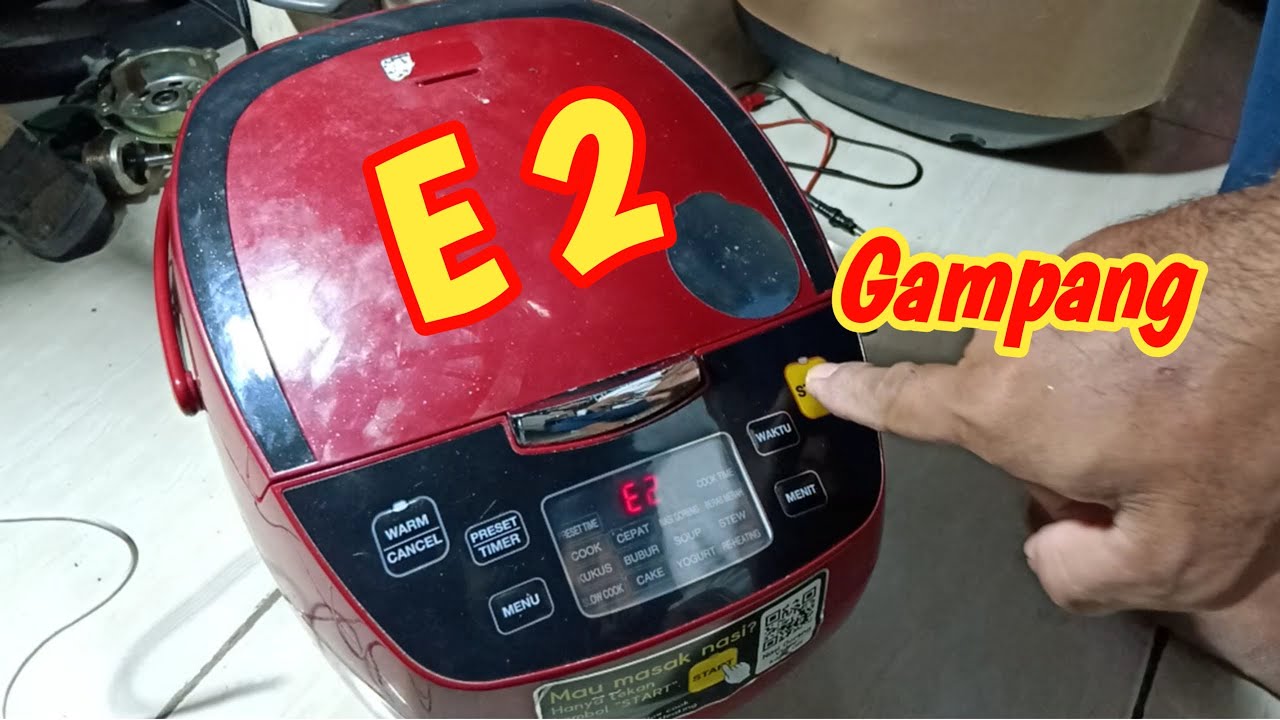 error E2 rice cooker yongma Ini cara servisnya