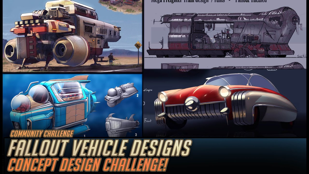 I challenged artists to design Fallout Vehicles