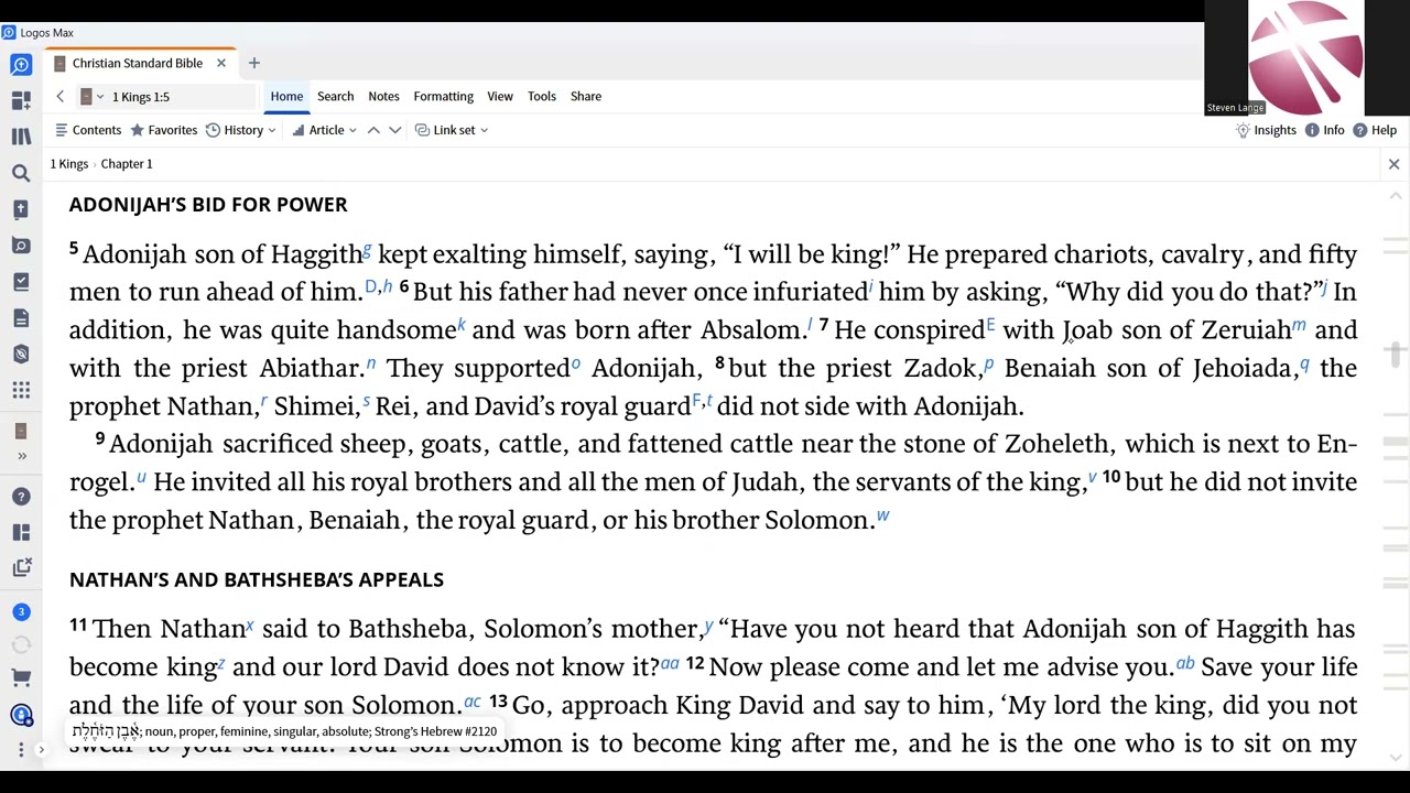 Daily Devotion for February 22, 2026 - 1 Kings 1