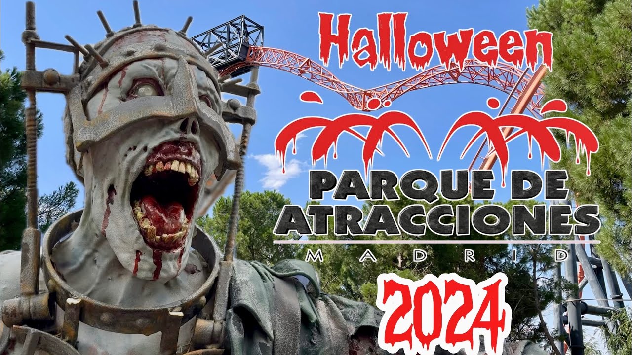 [4K] HALLOWEEN PARQUE DE ATRACCIONES DE MADRID 2024
