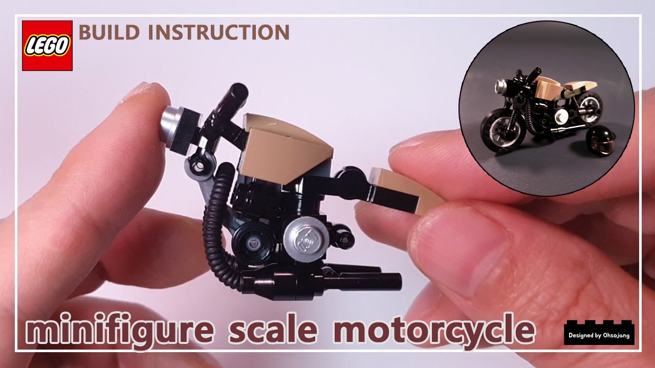 LEGO building instructions /  minifigure scale motorcycle