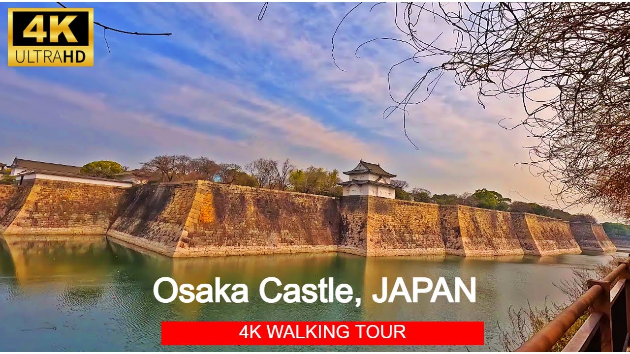 [4K] Osaka Castle Full Walk Around, Japan