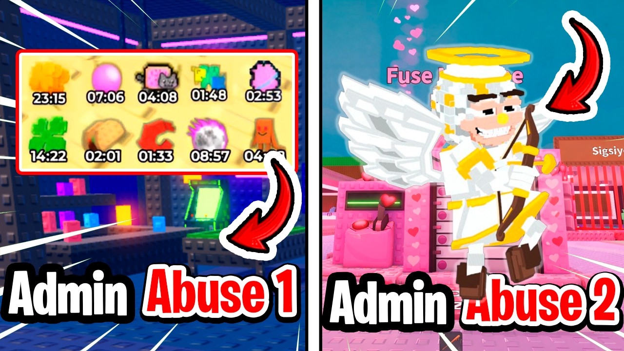¡DOBLE MEGA ADMIN ABUSE de SAN VALENTIN con x20 de SUERTE + PINTADA DE BASES! 💘 Steal a Brainrot 💘